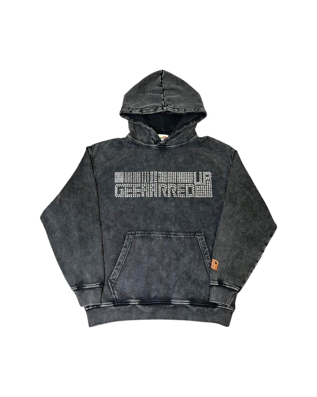 GEEAARREDUP STUDDED HOODIE ACID WASH