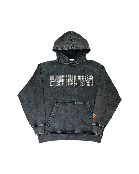 GEEAARREDUP STUDDED HOODIE ACID WASH